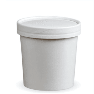 12oz White Soup Container & Lid Combo