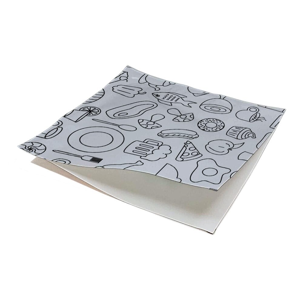 Custom food packaging of White Burger Bag