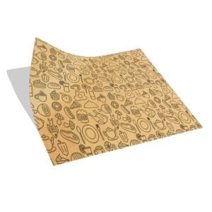 Bespoke Custom Designed Brown Greaseproof Paper