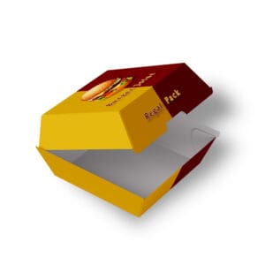 Personalized, Bespoke, and Custom open Burger Box 117x117x80 mm