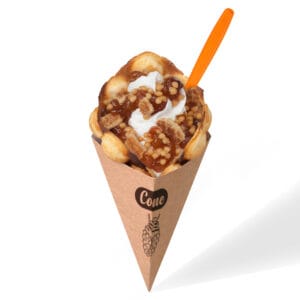Personalized, bespoke and Custom designed Bubble Waffle with a cone
