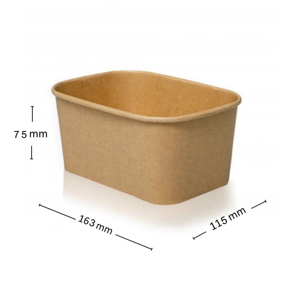 Large 35oz/1000ml Paper Rectangular Container