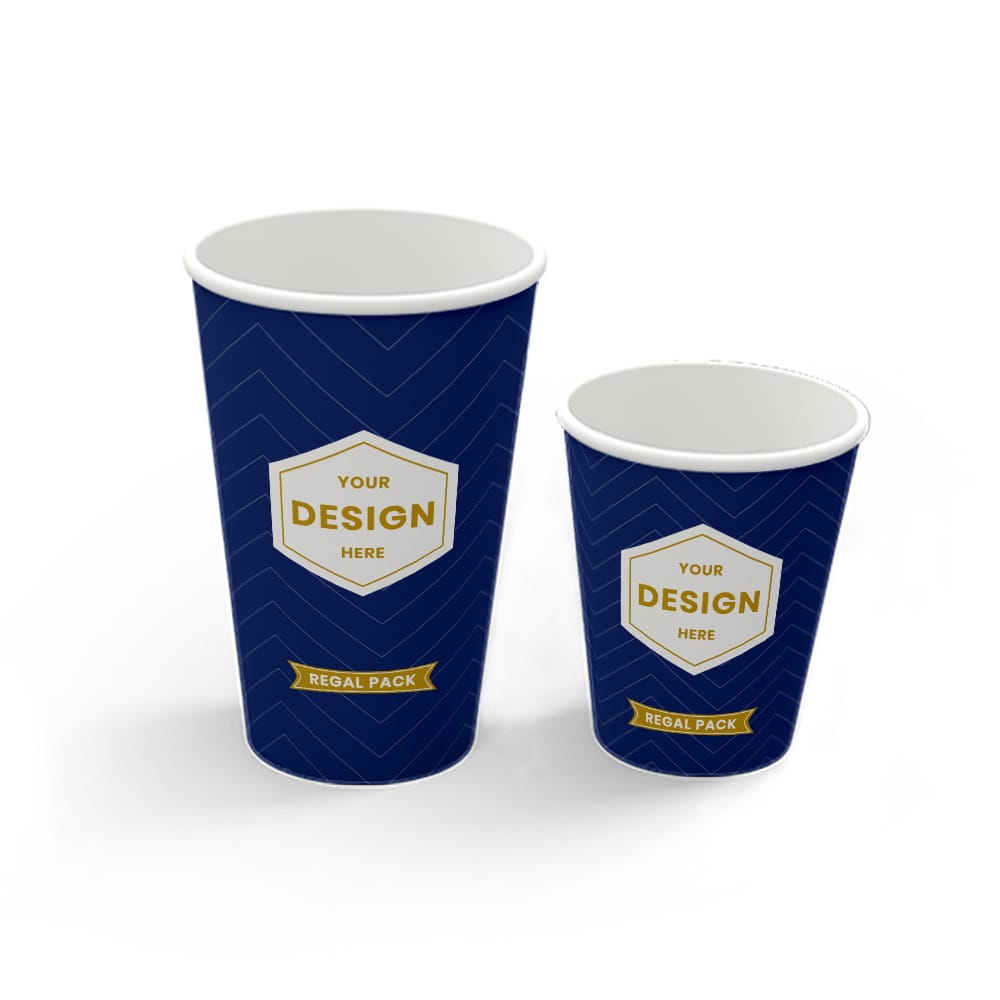 Personalized, bespoke and custom Single and Double Wall Paper Cups with logo Print