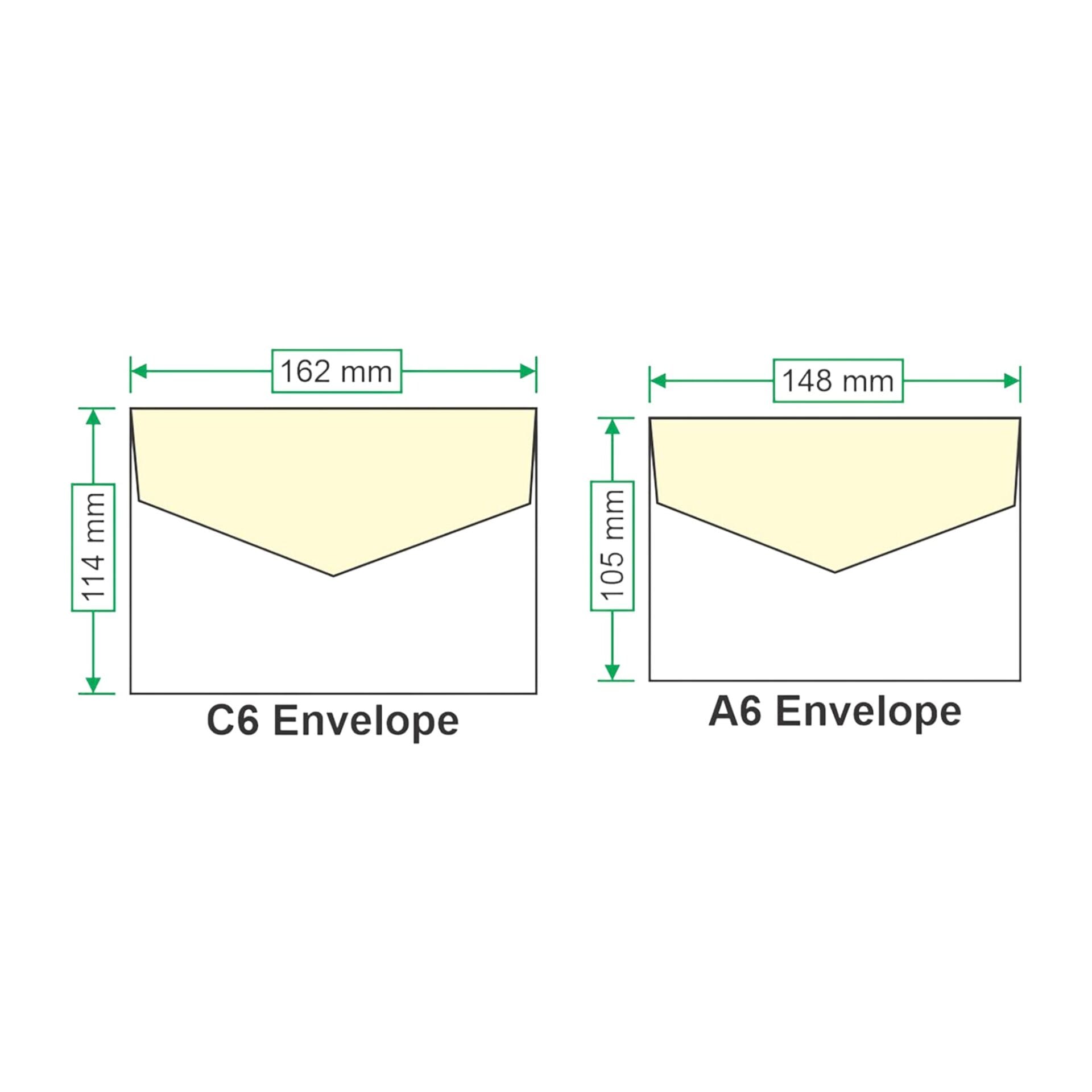 Premium C6/A6 Cream Gummed Diamond Flap Envelopes - Image 2