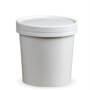 12oz/355ml White Soup Container With Lid