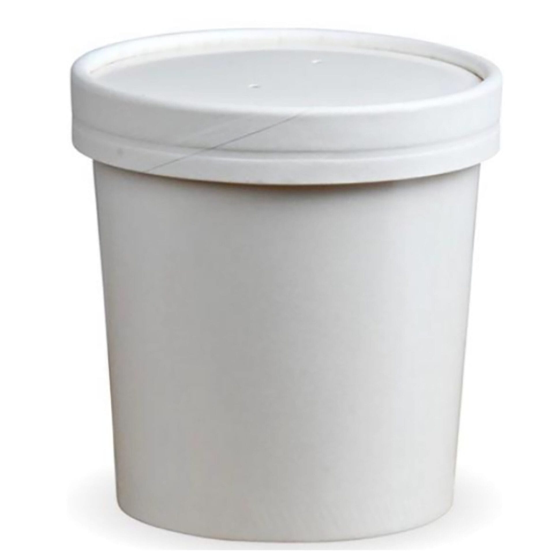 16oz/473ml White Soup Container With Lid