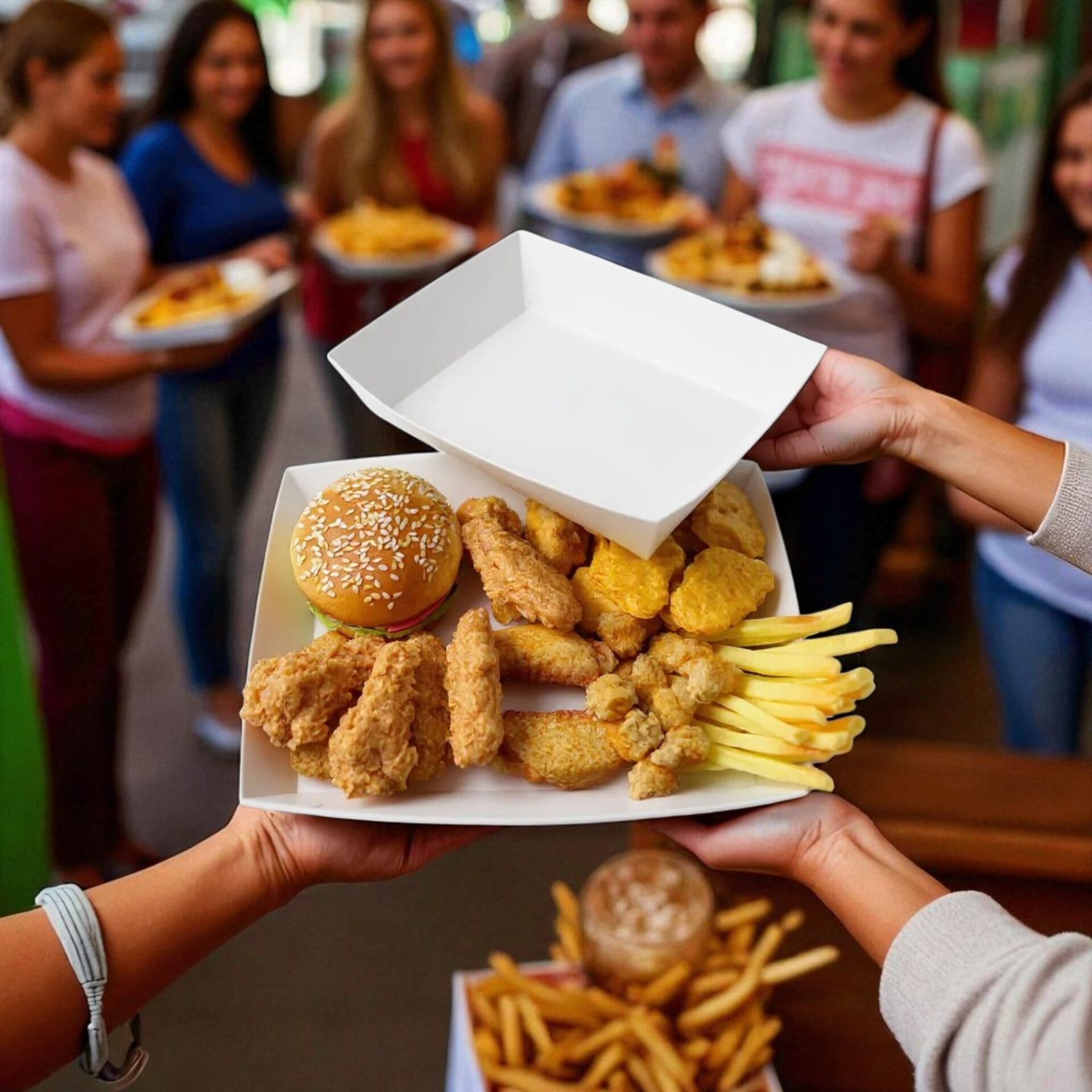White Food Trays - Image 5