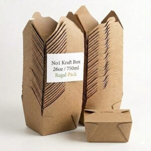 26oz/750ml No1 Kraft Biodegradable Leakproof Container